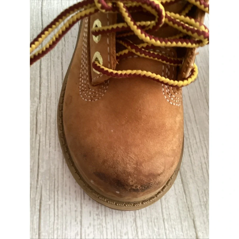Timberland Toddler Nubuck Leather Lug Sole Lace Up Ankle Boots Brown Size 5 M US
